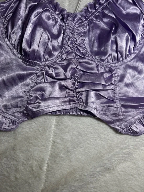 NWT Princess Polly Lavender Crop Top - Picture 6 of 9